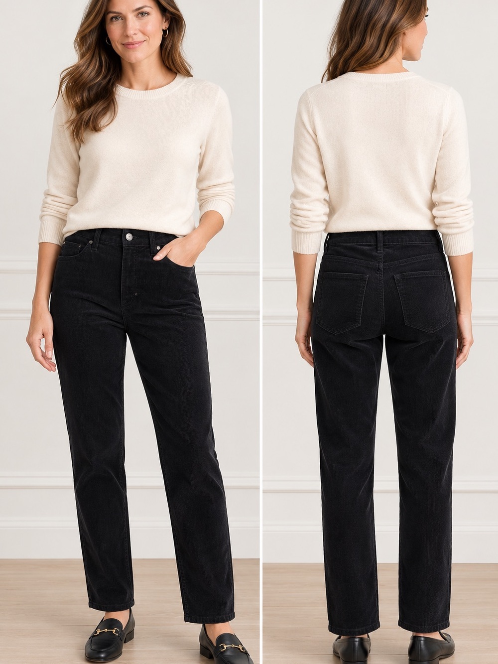 Talbots Straight Leg Corduroy Pants
Black 2P Petite